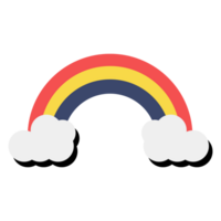 regenboog met wolken png