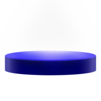 blå podium för produkt visa png