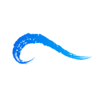 gemalt Blau Welle png