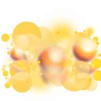 golden light with bokeh effects png