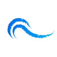 blaue Wellenbürste png