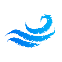 peint bleu vague png