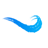 pincel de onda azul png