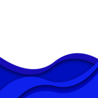 blauw papier besnoeiing golvend vormen png