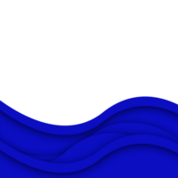 blue paper cut wavy shapes png