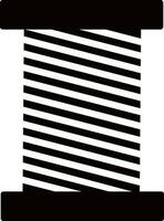 Black and white spool of thread. vector