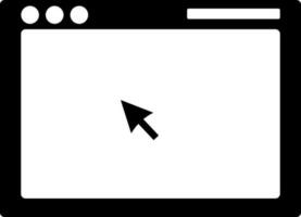 Browser window icon with Cursor. vector