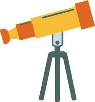 Flat style illustration of telescope icon. vector