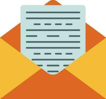 Blank document in envelope. vector