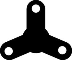 Black of spinner toy symbol for playing. vector