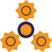 Spinner icon for machine concept in isolated. vector