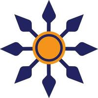 Spinner icon with many arrow in illustration. vector