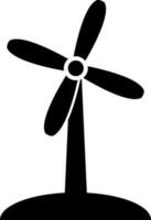 Wind turbine in flat style. vector