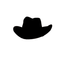 isolato cappello silhouette, isolato cappello icona, cowboy cappello illustrazione, cappello simbolo, stilizzato cappello illustrazione, singolo cowboy cappello clipart , cowgirl cappello, cappello giorno png