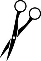 Black illustration of a Scissor. vector