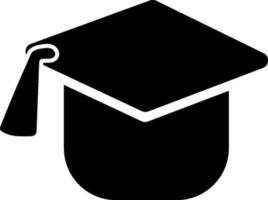 vector firmar o símbolo de graduación gorra.