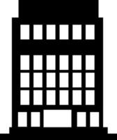 Building in black and white color. vector