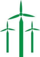 Vector green windmill sign or symbol.