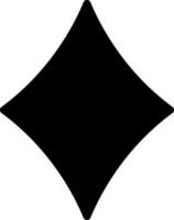 Diamond suit icon in black color. vector