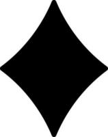 Diamond suit icon in black color. vector