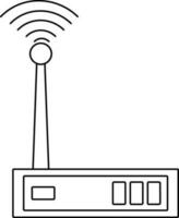 Wifi router in flat style. vector