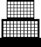 Flat style illustration of building. vector