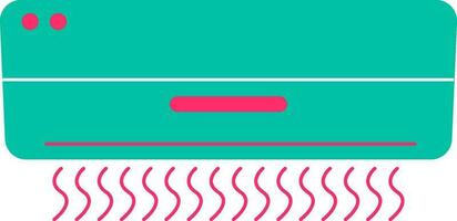 Flat illustration of a modern air conditioner. vector