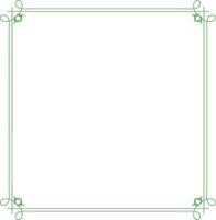 blanco marco con verde borde. vector