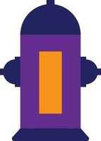 Fire hydrant in blue, purple and orange color. vector