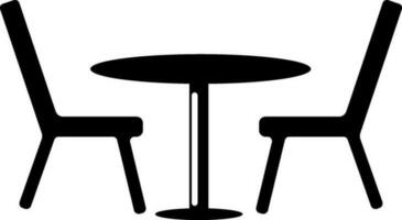 Round Table with Chairs. vector