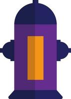 Fire hydrant in blue, purple and orange color. vector