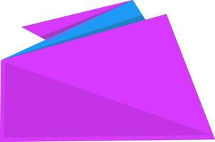 Isolated illustration of ribbon in purple and blue color. vector