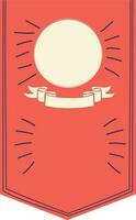 Flat ribbon, tag or label design. vector