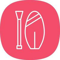 Paddle board Vector Icon Design