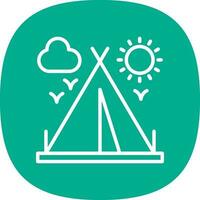 Camping tent Vector Icon Design