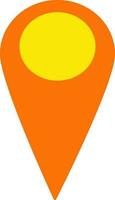 Blank map pointer in orange and yellow color. vector