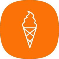 Ice cream cone Vector Icon Design