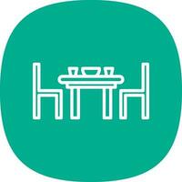 Dining table Vector Icon Design