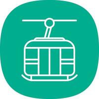 Ski lift Vector Icon Design