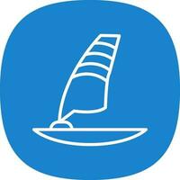 diseño de icono de vector de windsurf