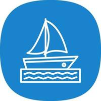 Catamaran Vector Icon Design