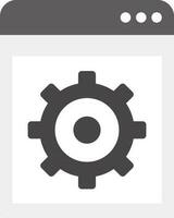 Web Development or Website Setting icon in gray and white color. vector