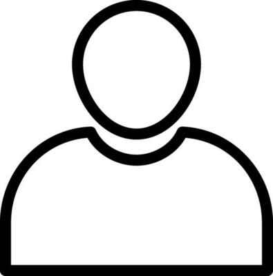 Flat style Human icon in line art.