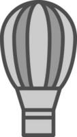 Hot air balloon Vector Icon Design