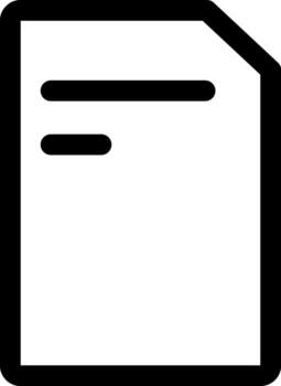 File or Document icon in thin line art. vector