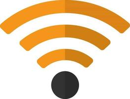 negro y naranja Wifi señal. vector