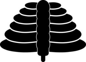 black and white ribs skeleton. vector