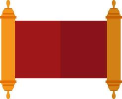 Blank scroll in red and orange color. vector