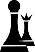 Black illustration of chess pieces. vector