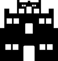 Building in black and white color. vector
